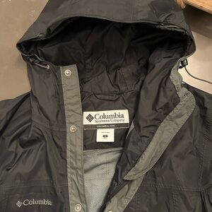 Columbia Rain Jacket, Black, Men’s size Medium